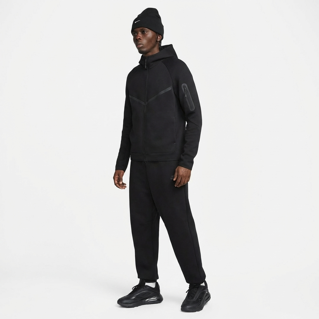 Nike Windrunner Tech Fleece Full Tracksuit BLACK