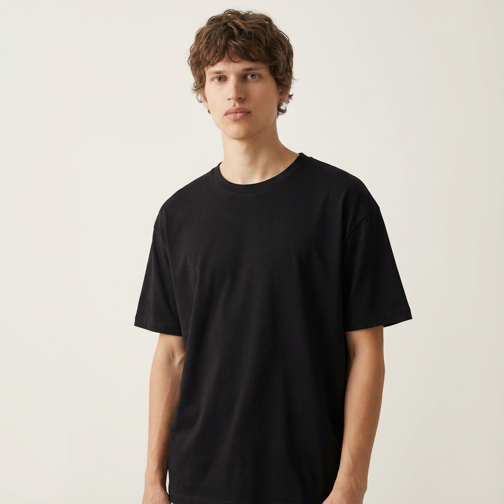 Milano District Luxury Tshirt Black 100% Cotton