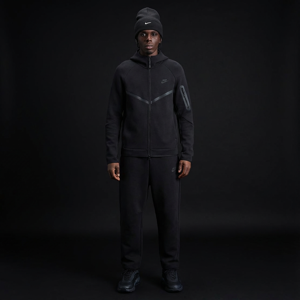 Nike Windrunner Tech Fleece Full Tracksuit BLACK