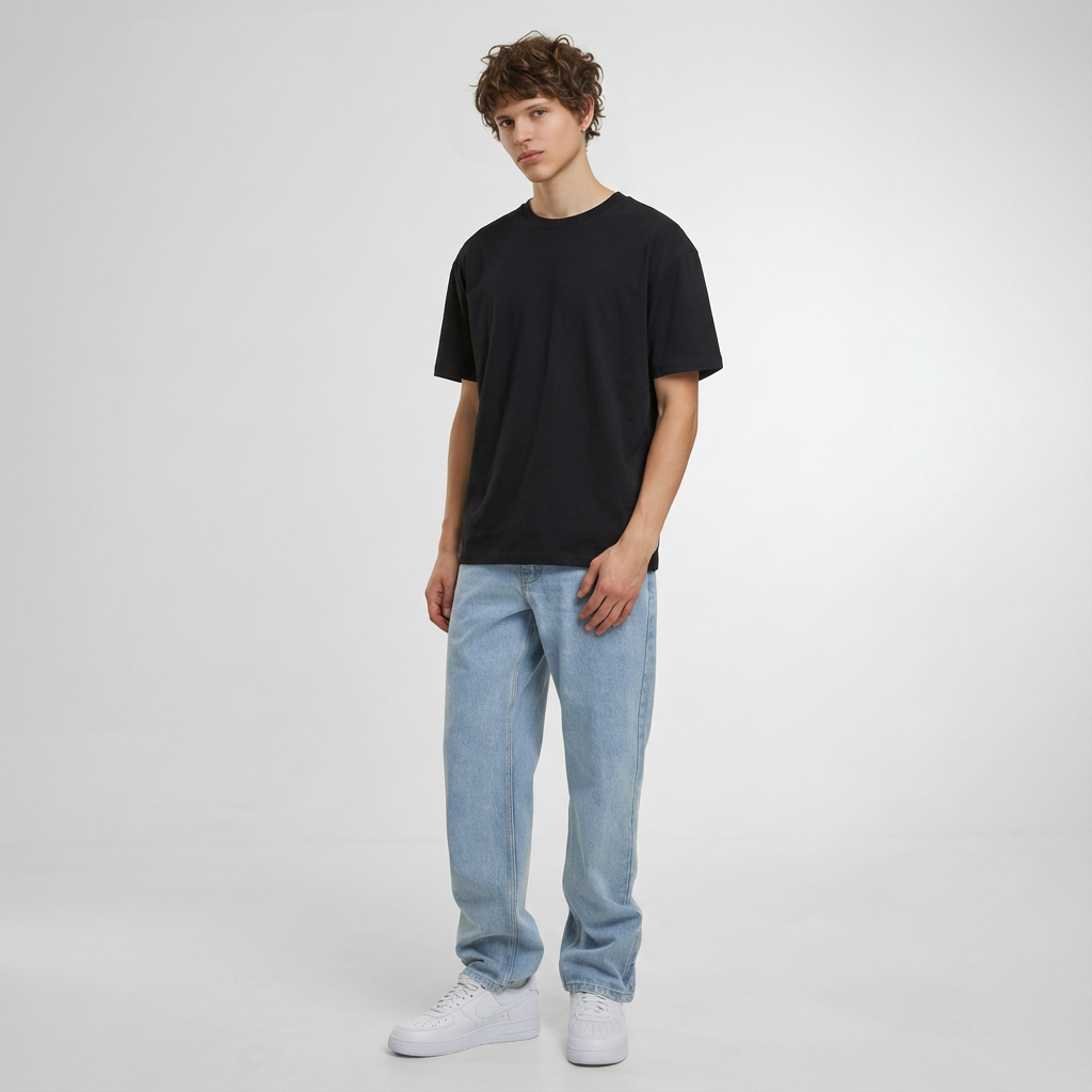 Milano District Luxury Tshirt Black 100% Cotton