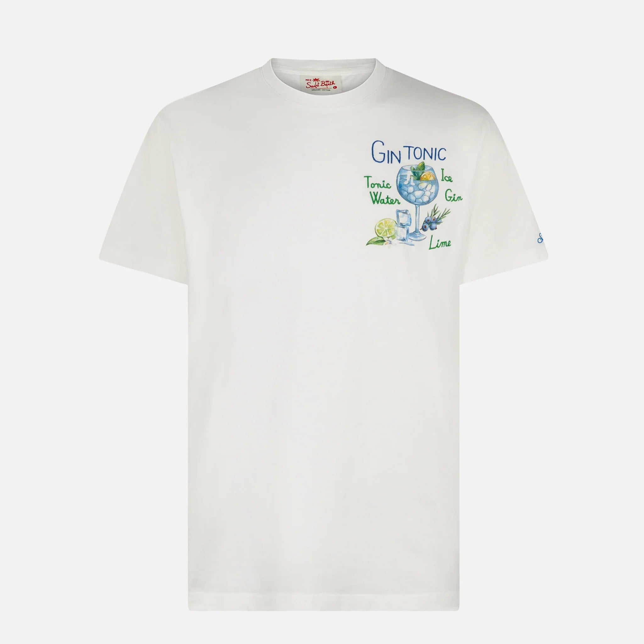 Man cotton t-shirt with Gin Tonic print